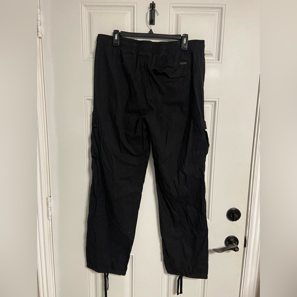 P4- MAISON ARTICLE Black RIPSTOP Cargo Pants - Picture 8 of 8